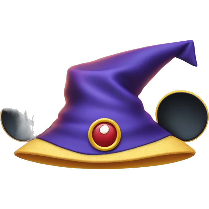 mickey ears from disney world with  small Wizard Hat  emoji
