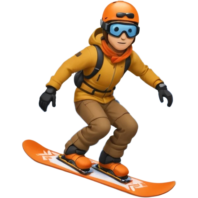man snowboarding in the mountainss emoji