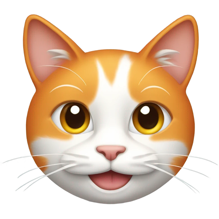 Orange and white cat smiling emoji
