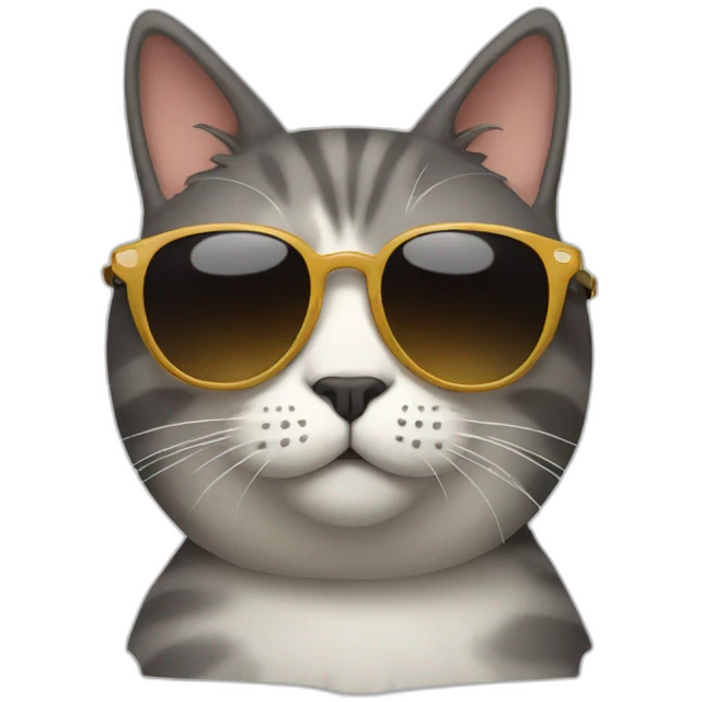 Cat with sunglasses emoji