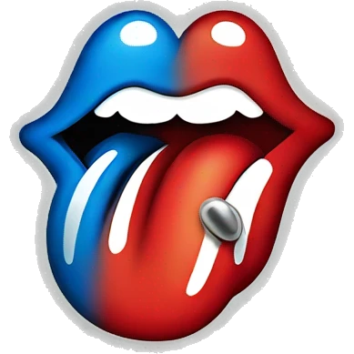 Rolling Stones logo emoji