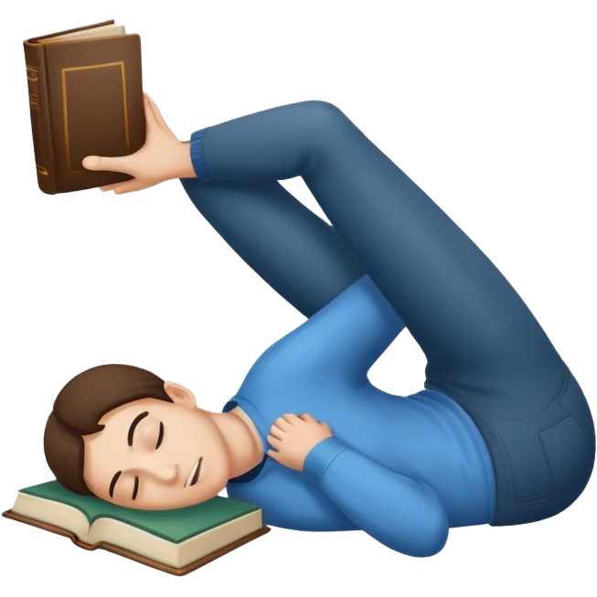 Face plant and a book emoji