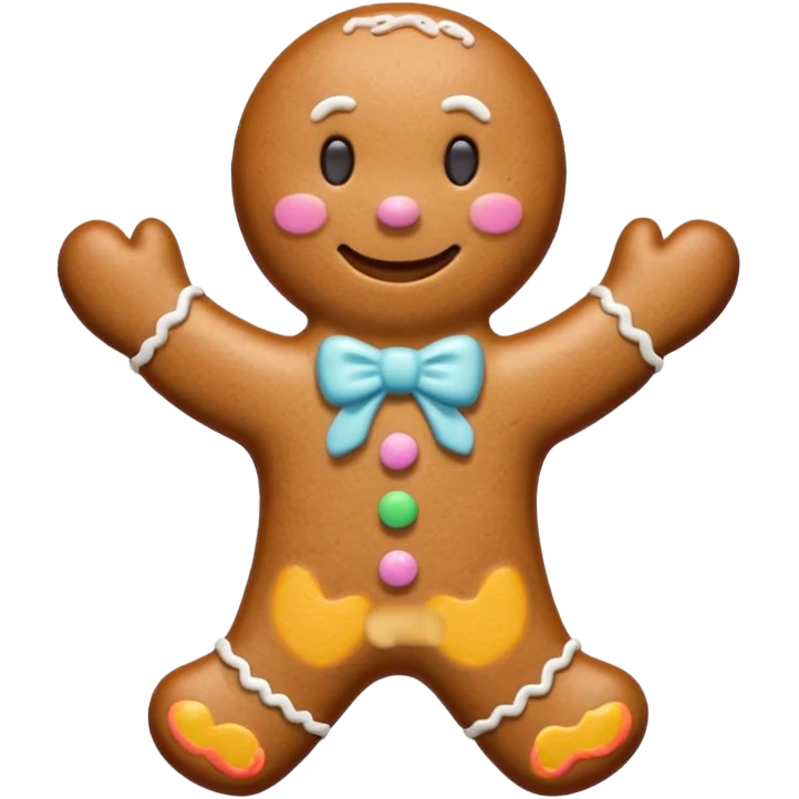 Gingerbread man pastel emoji