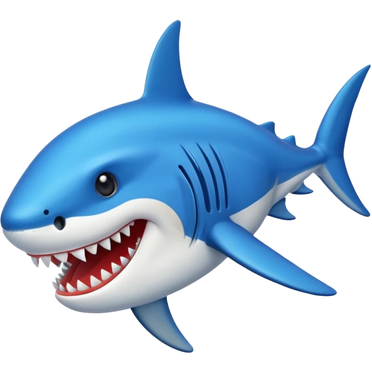 Tiburón con tenis azules emoji