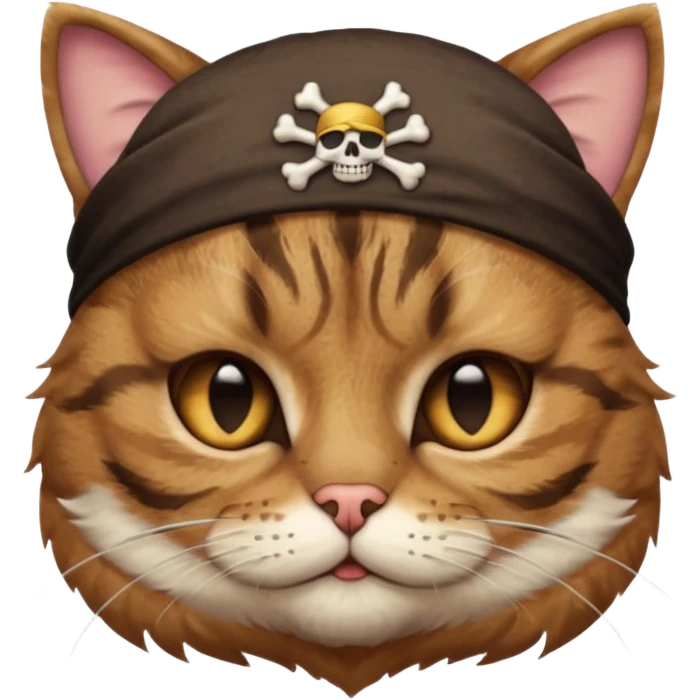 pirate cat with one closed eye emoji