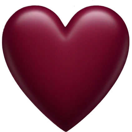 Burgundy heart emoji