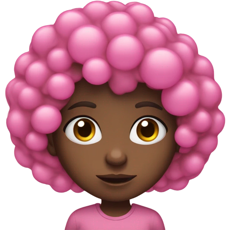 Black girl with curly hair Blowing a gum bubble with eyes crossed emoji