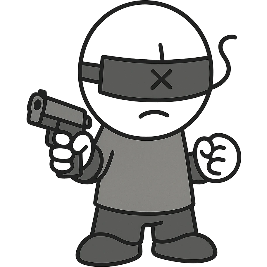 Hank J. Wimbleton, minimalist cartoon style emoji