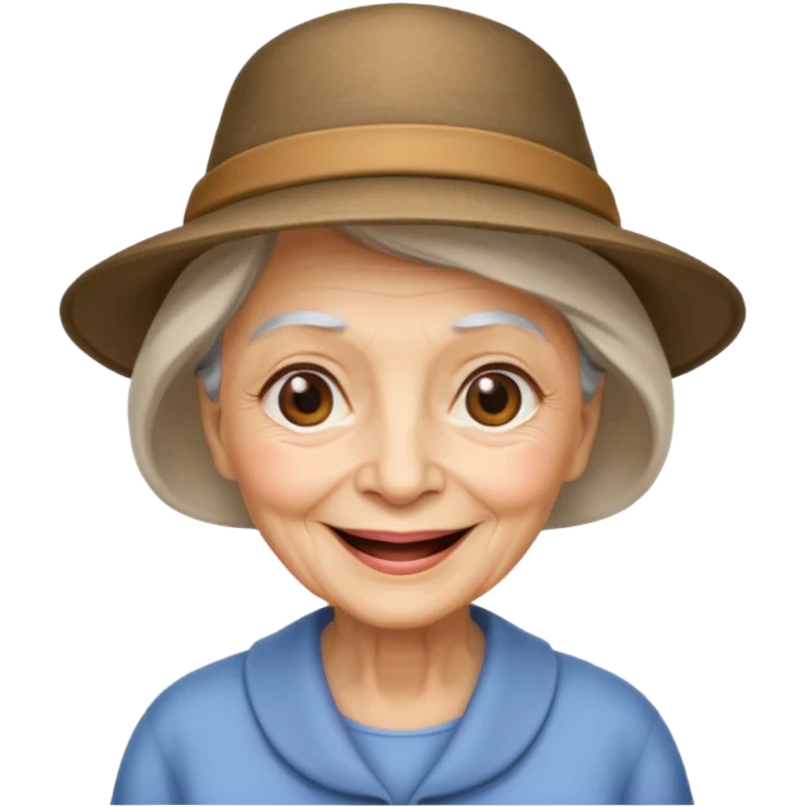 old lady hat emoji