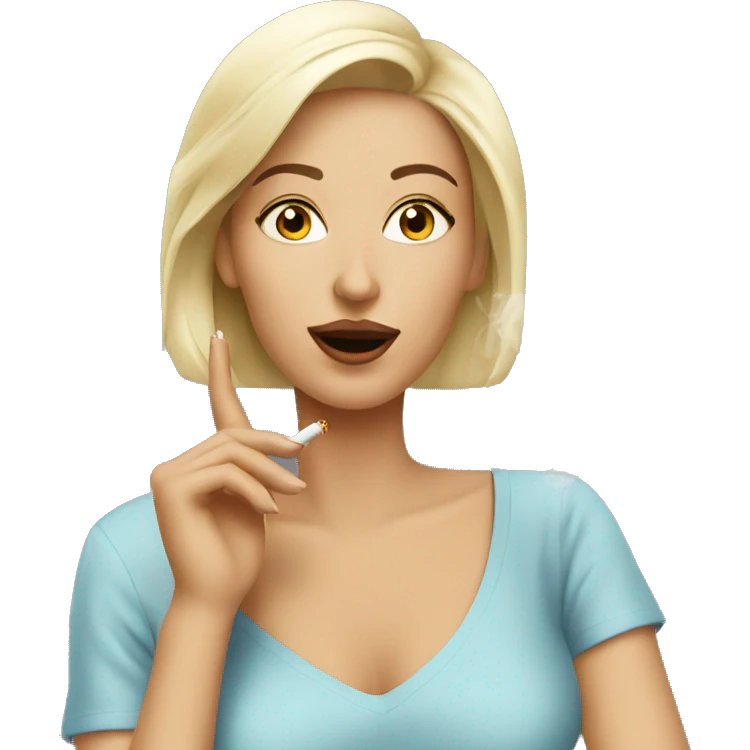 pretty woman smoking emoji