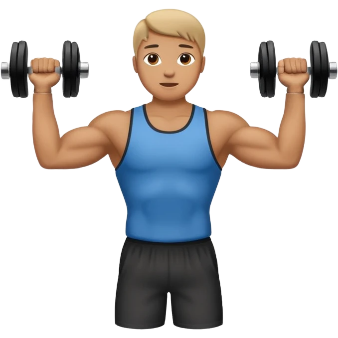 haltère élévation latérale orienté de côté, une seule haltère emoji