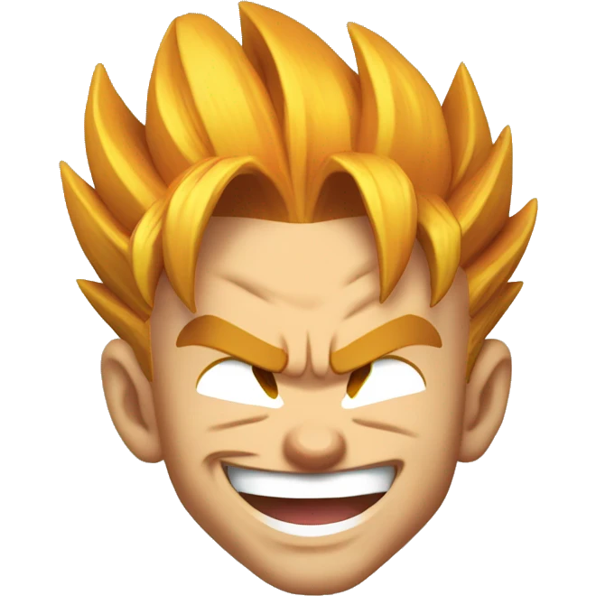 Gogeta from dragonball laughing emoji
