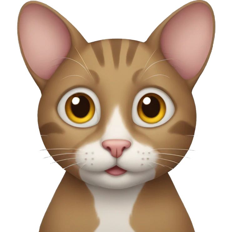 cat mixed with a brown rat emoji