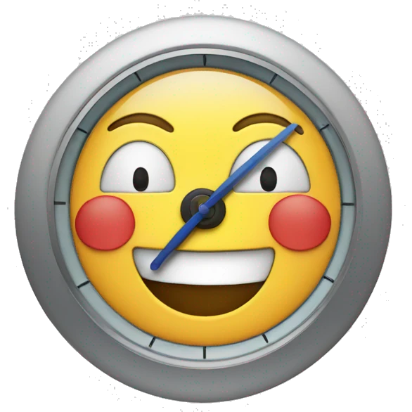 happy clock emoji