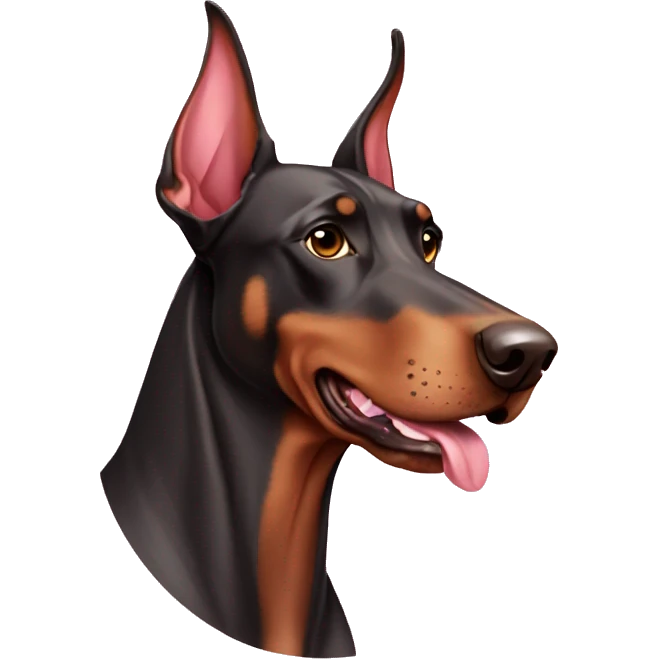 Pink doberman emoji