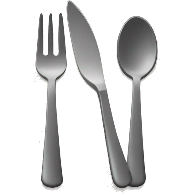 A face holding a fork and knife  emoji