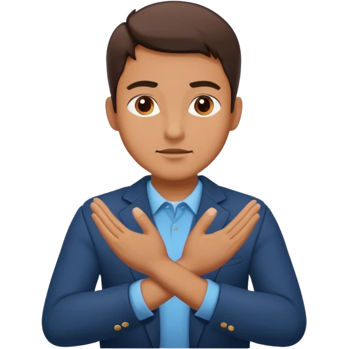 decision gesture Man crosshands emoji
