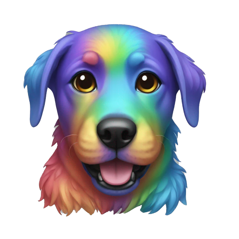 Rainbow dog emoji