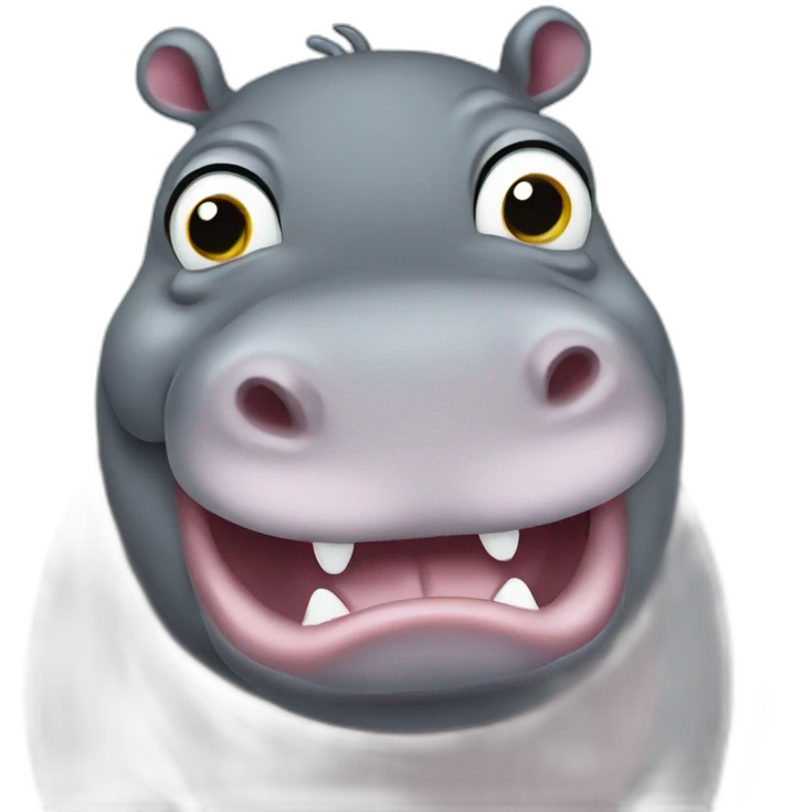 suprised hippo emoji