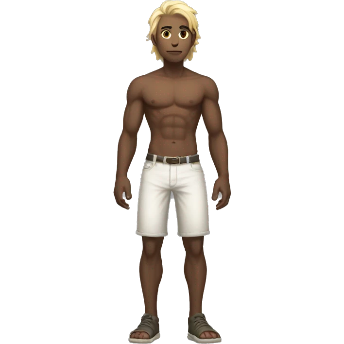 a game character showing his full body, white skin, male emoji