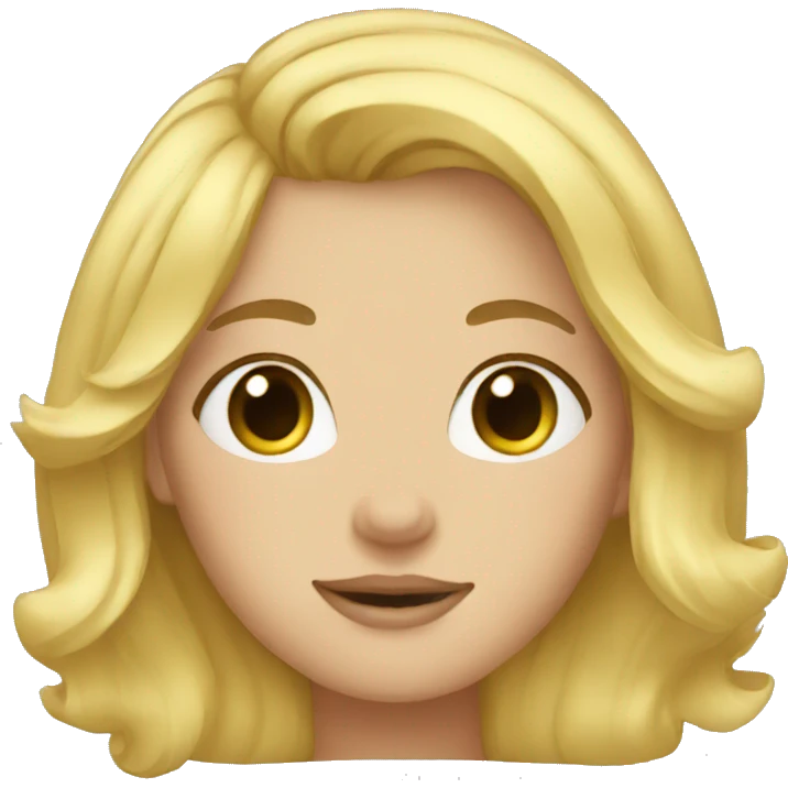 blonde hair girl emoji