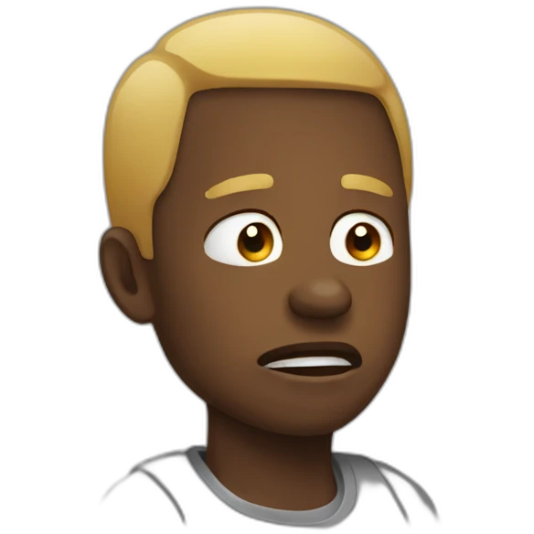Black man crying emoji