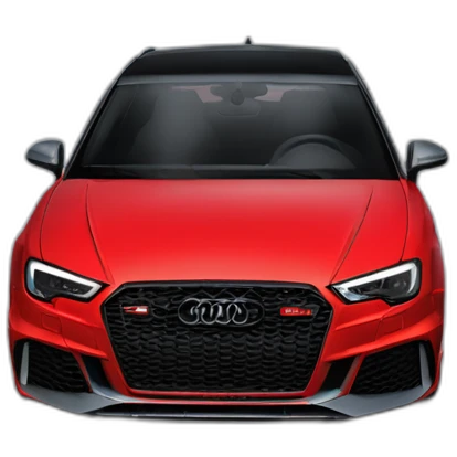 Audi rs3 black facelift showroom photo emoji