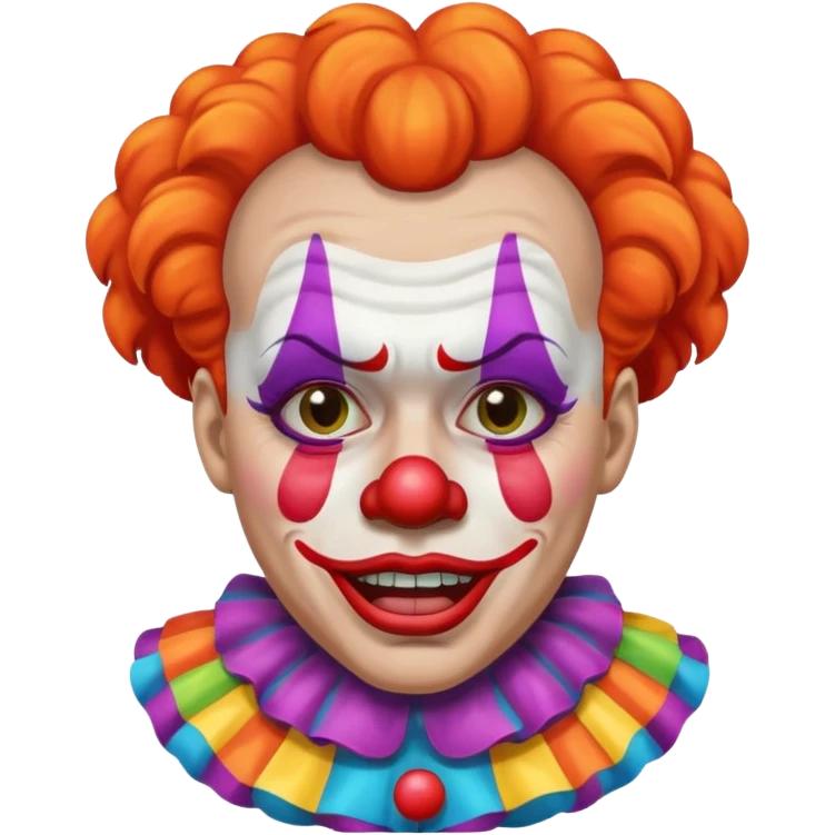 clowns with crying 😢 face without tears along with some body emoji