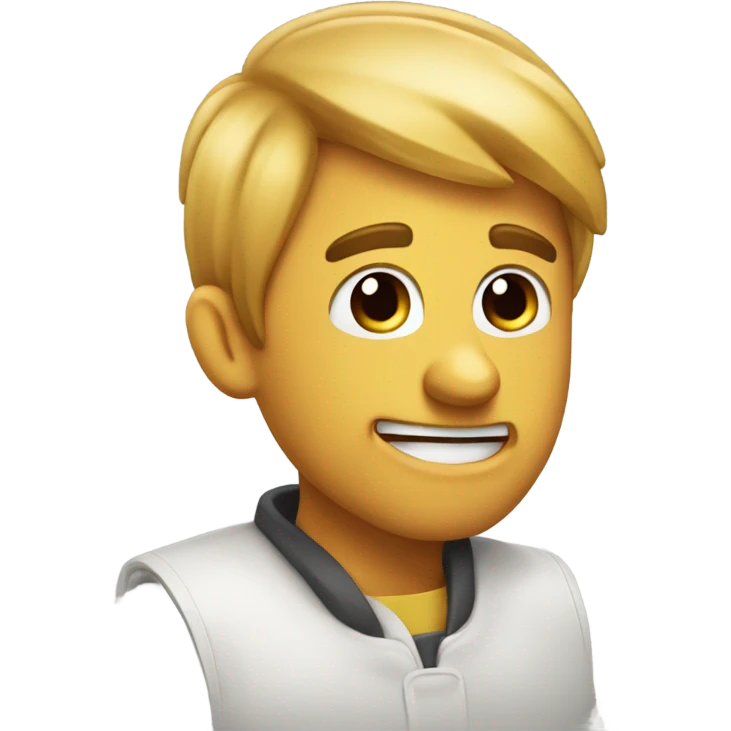 😀 with a hand by its ear like it's trying to hear something emoji