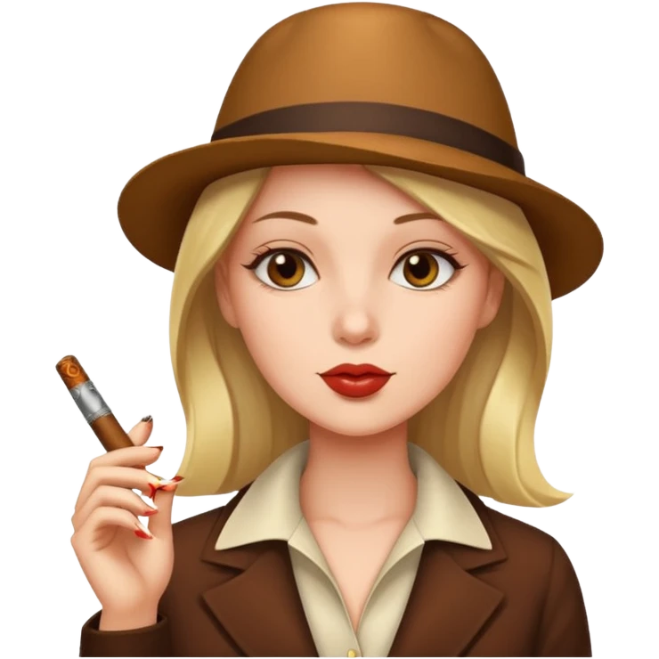 Girl Smoking cigar  emoji