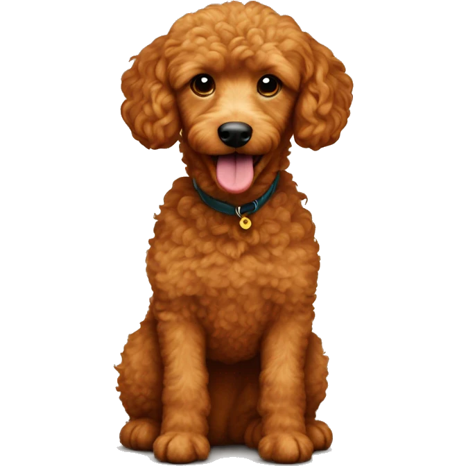 Red golden poodle mix mini emoji