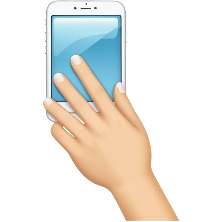 Hand holding slide emoji