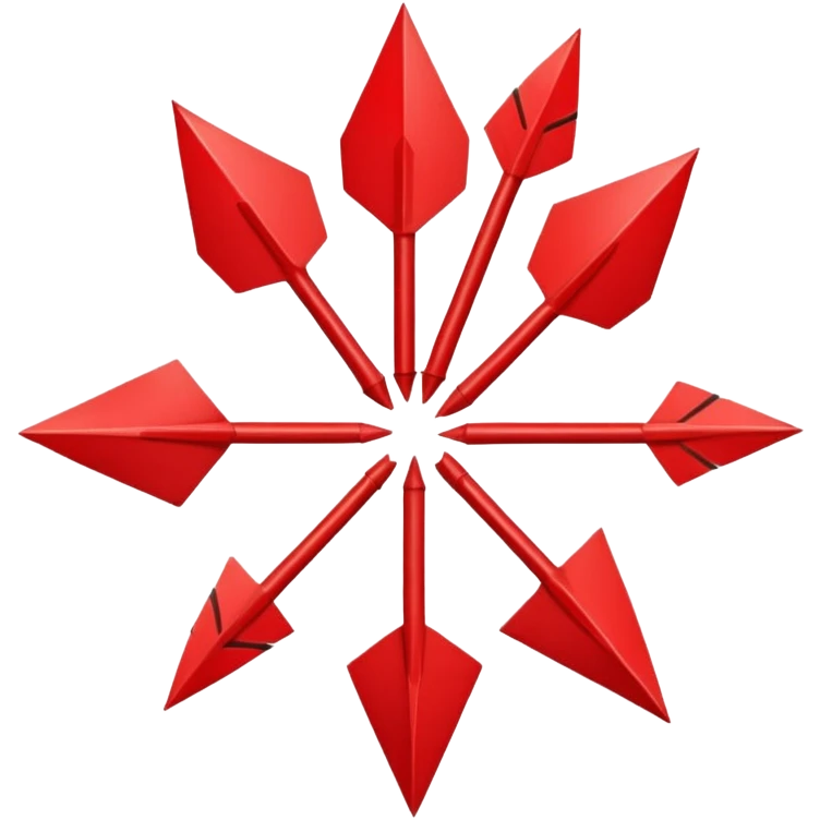 Six arrows it is stmbol of CHP that political party of turkey emoji