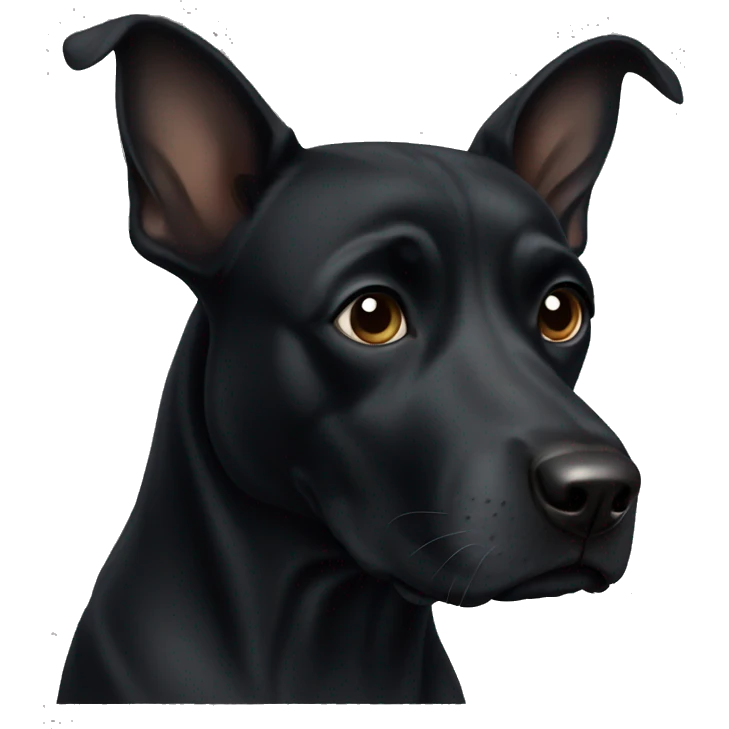 Black dog  emoji