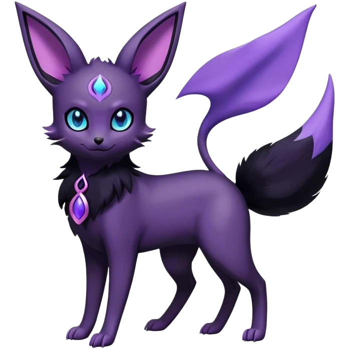 Noibat-Umbreon-Espeon-hybrid, full body emoji