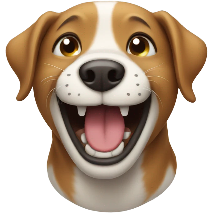 Dog laughing  emoji