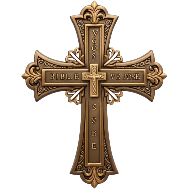 cross with a bible verse emoji