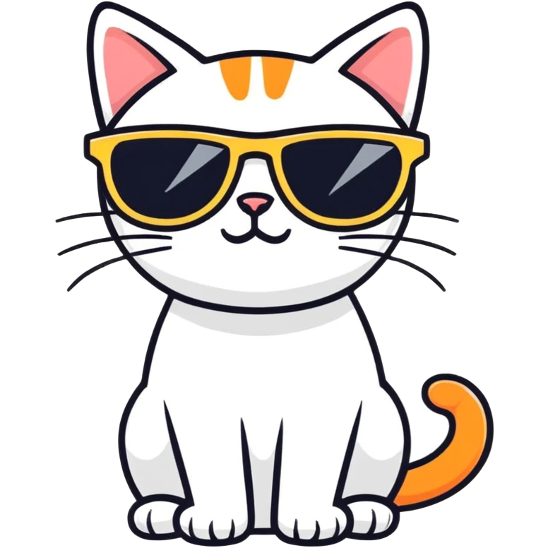 Cat with sunglasses emoji