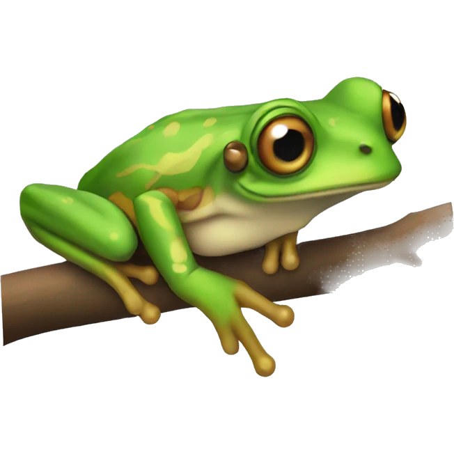 tree frog as if it were in a 2d top-down game emoji