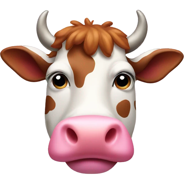 Pink cow emoji
