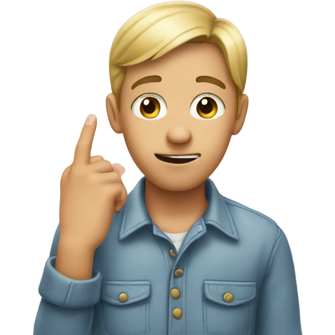 hand pinching cheek emoji