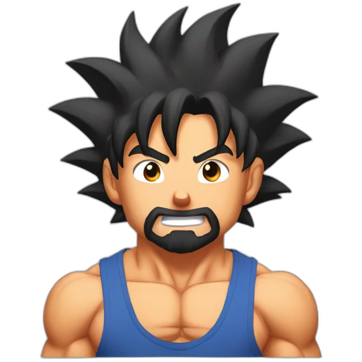 Goku at gym emoji