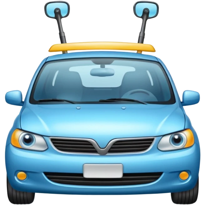 front of a car with a windshield wiper emoji