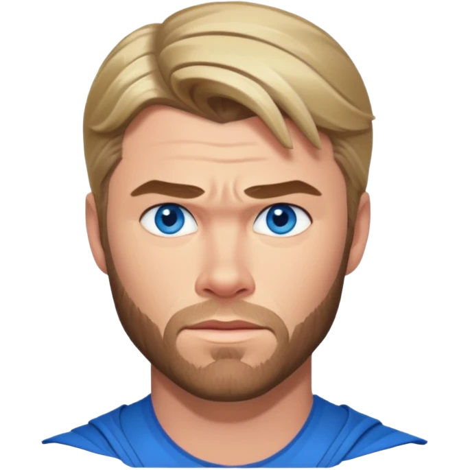 Chris Hemsworth with blue eyes emoji