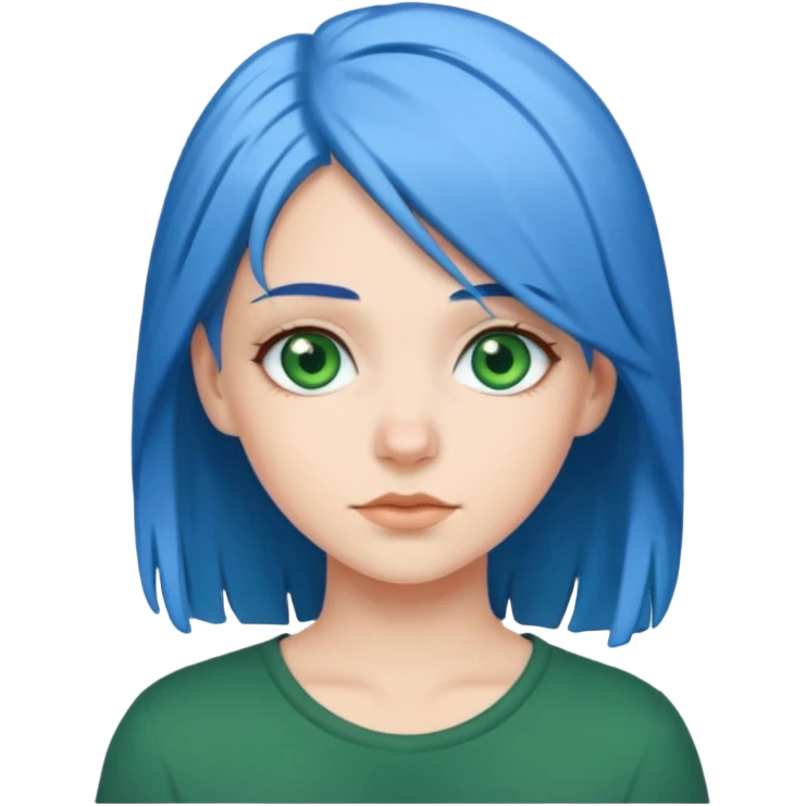 blue hair white girl emoji