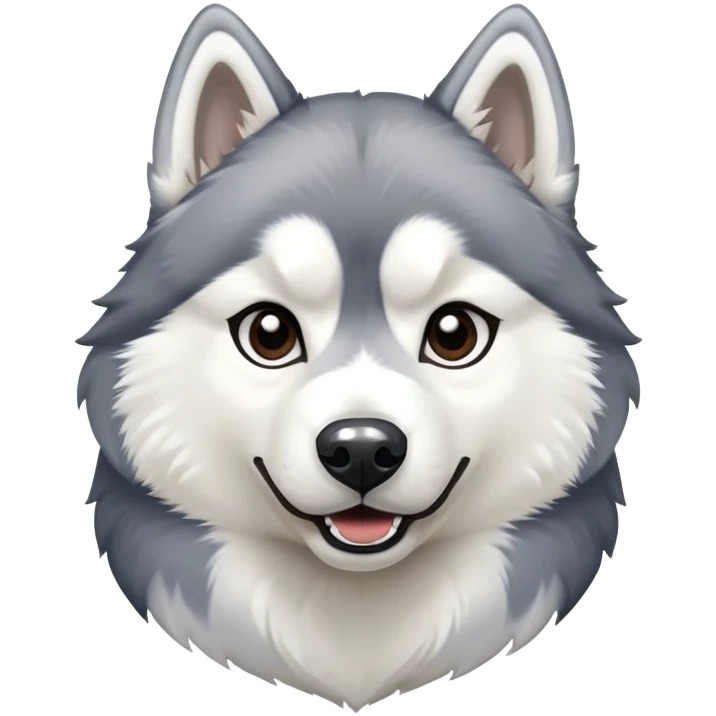 Proud victorious husky with chest puffed out emoji