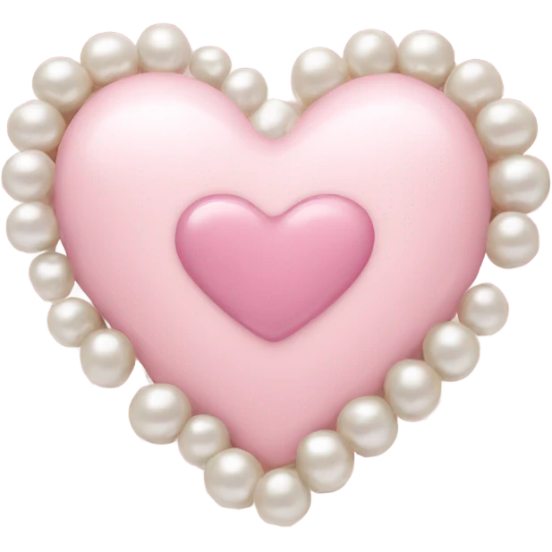 Baby pink heart with pearls emoji