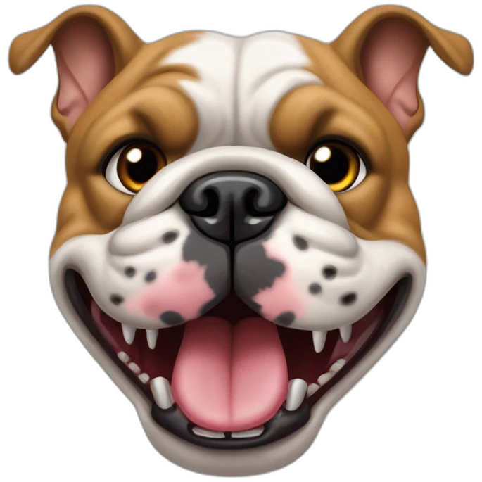 Perro bulldog francés sacando la lengua  emoji