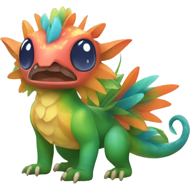 Colorful tropical Pokémon fantasy animal creature  emoji
