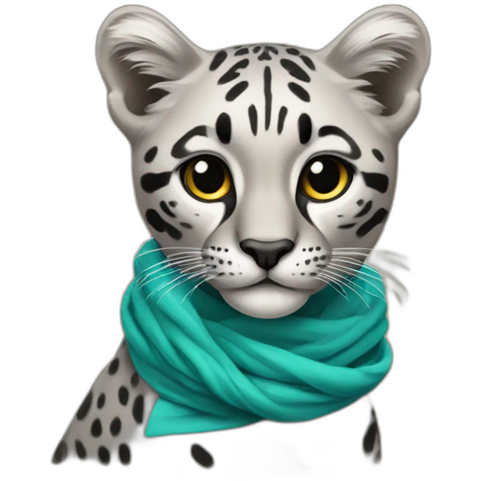 Panthère avec un foulard autour du cou emoji